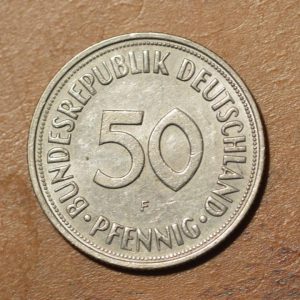 German 50 Pfennig Coin.